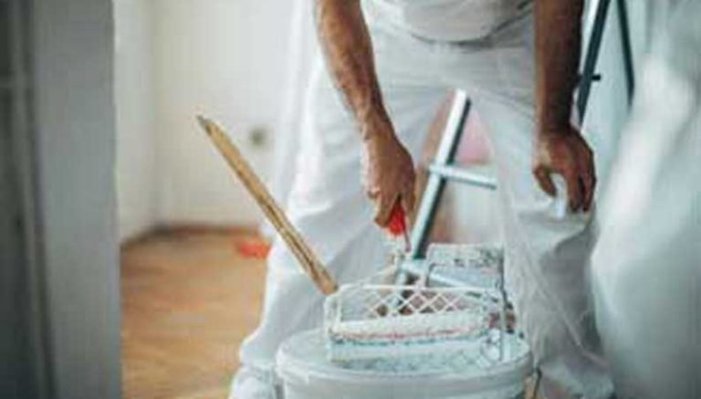 Wall painting in progress