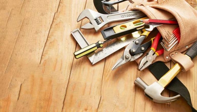 Carpentry tools on table