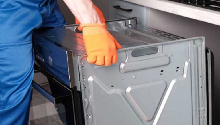 Home appliance being installed